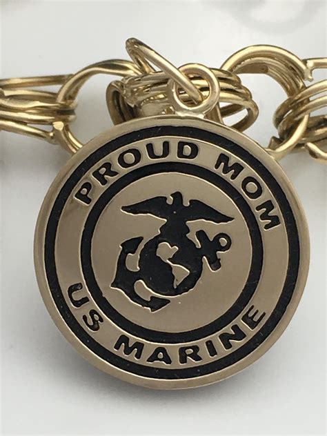 marine corps charm bracelet